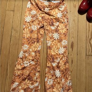 Floral Orange Women's Pants